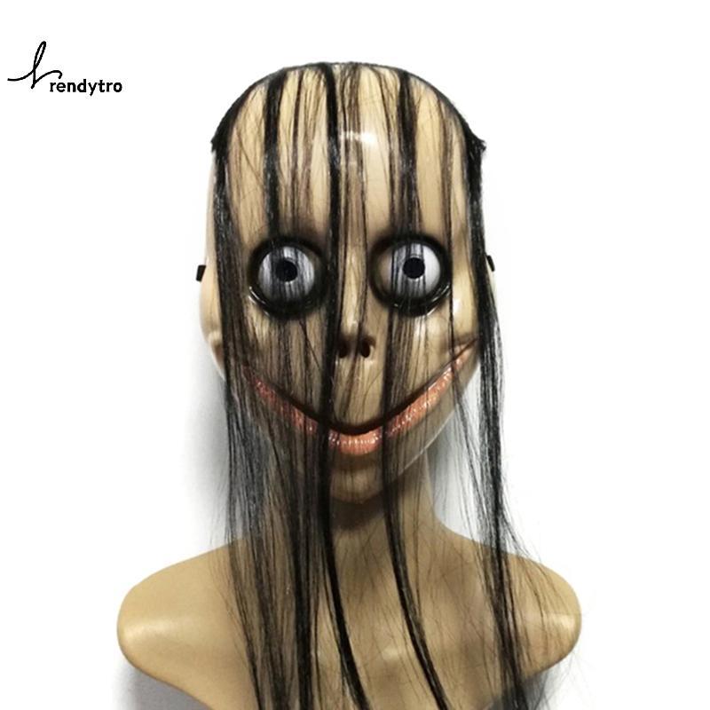 [trendtove0] Mặt nạ tóc dài Halloween hình chữ V, Roleplay ma nữ MoMo, phụ kiện hóa trang đẹp