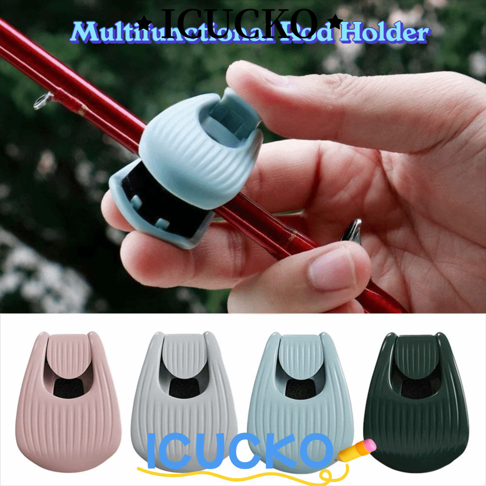 ICUCKO Kẹp Cần Câu 1/4, Giá Đỡ Đa Năng Treo Tường Chống Trơn Trượt, Bảo Quản Cần Câu Bền Bỉ