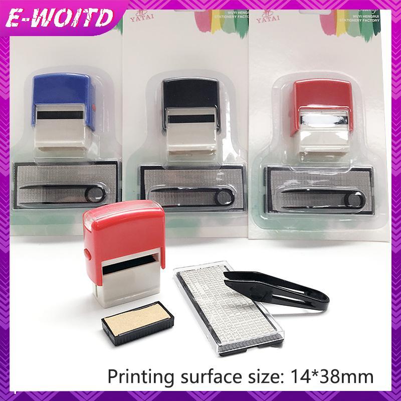 Bộ tem cao su E-WOITD DIY Tùy chỉnh Cá nhân tự mực Địa chỉ kinh doanh Tên Số chữ Tem thủ công In tem cao su E-WOITD