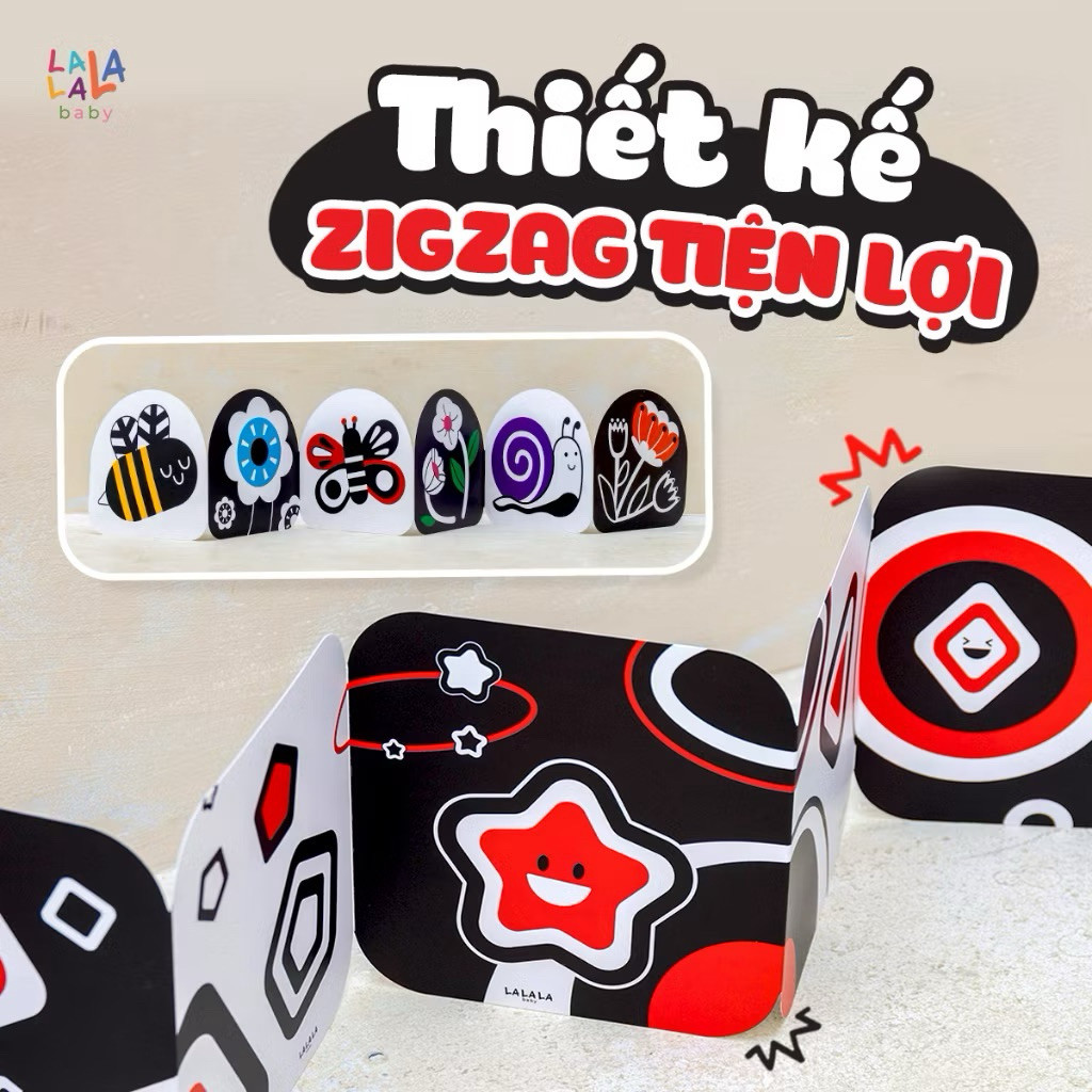 Thẻ Kích Thích Thị Giác Cho Bé In 2 Mặt DouDou (0 - 12M+) A24 Hỗ Trợ Bé Nhận Biết Màu Sắc