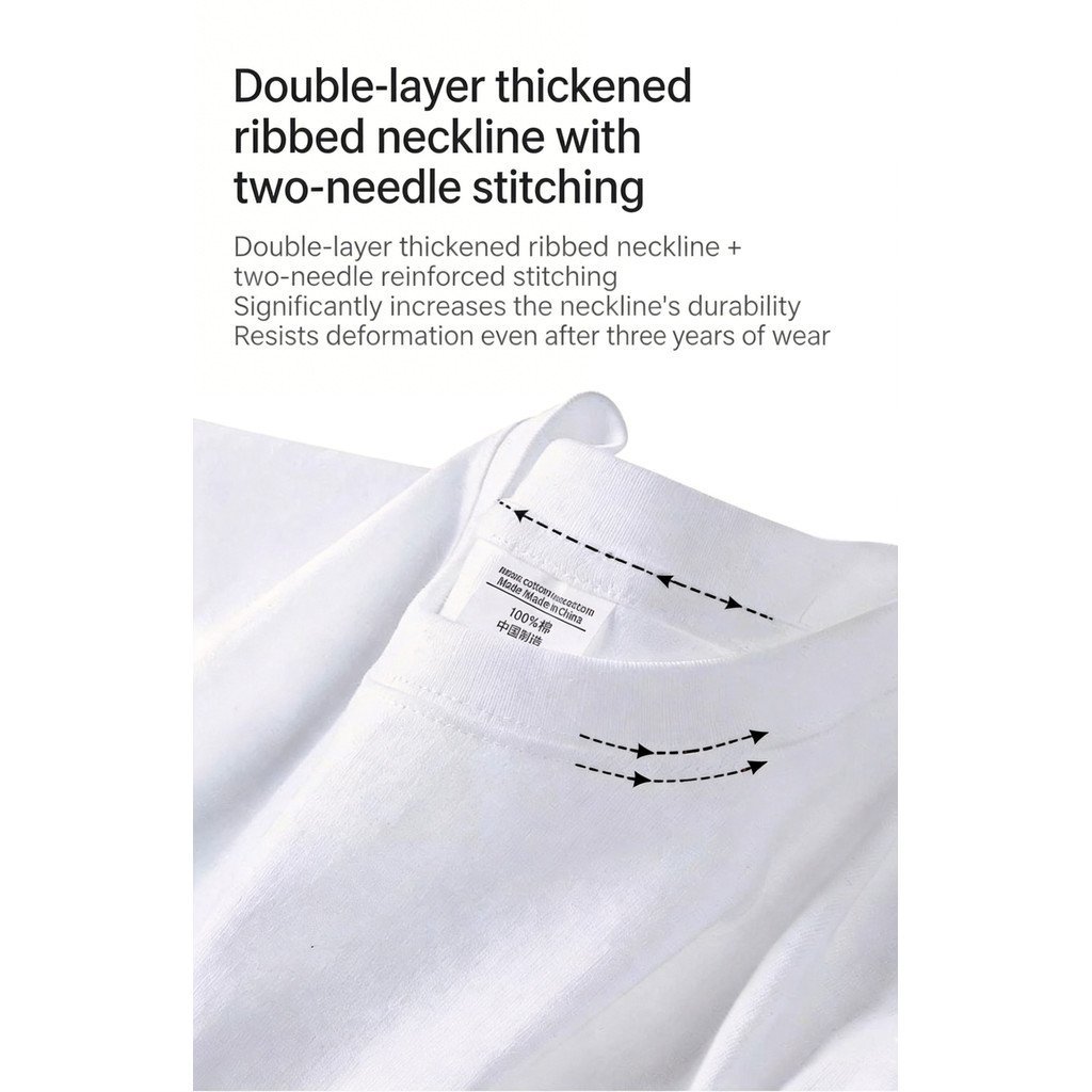 Áo thun nam cotton phong cách Hồng Kông, dáng rộng 40-150kg