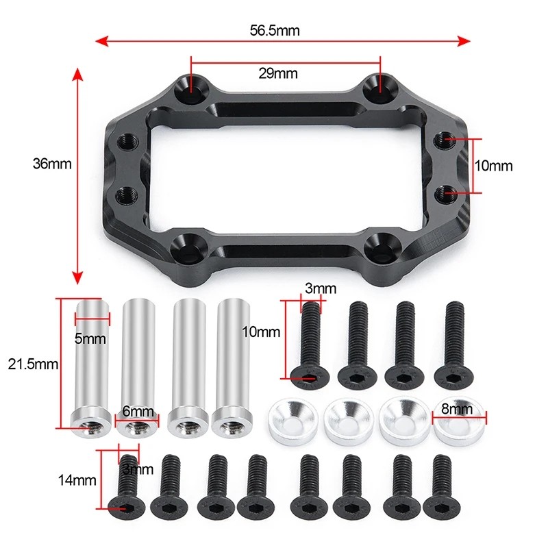 Giá đỡ Servo lái bằng kim loại cho ARRMA 1 / 8 KRATON Outcast SENTON Talion Typhon 6S BLX RC Xe nâng cấp các bộ phận