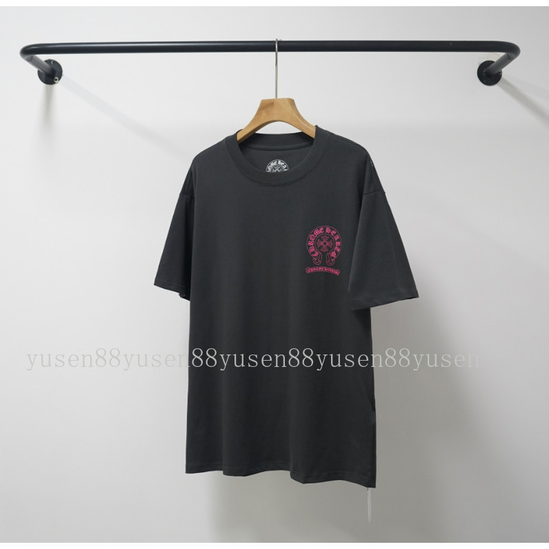 Áo thun ngắn tay cotton màu xám đậm phong cách thời trang ngày thường