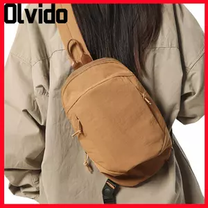 Túi đeo ngực OLVIDO, Túi đeo chéo có dây đeo có thể điều chỉnh đa chức năng, Túi đeo vai nhẹ màu trơn ngoài trời