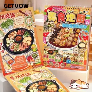 Nhãn dán công thức thực phẩm GETVOW, Nhãn dán cảnh quan thu nhỏ xếp chồng trực quan PET, Thủ công DIY Phong cách ấm áp 10 cảnh 20 tờ Nhãn dán cảnh Cabin Đồ chơi cổ điển
