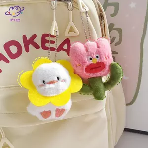 HFTOY Dễ Thương Xấu Xí Hoa Hành Sang Trọng Búp Bê Móc Khóa Nhồi Bông Hoạt Hình Túi Trang Trí Mặt Dây Chuyền Sang Trọng Móc Chìa Khóa Quà Tặng Sinh Nhật ~