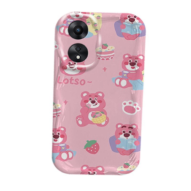 Ốp Silicon Hoạt Hình Cho OPPO A18 A38 A58 A60 A17 A17K 4G Điện Thoại Thông Minh 3D TPU Mềm Lotso Vỏ Điện Thoại Chống Sốc