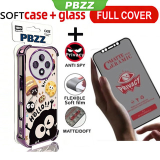 PBZZ Gốm Chống Riêng Tư Với Vỏ Kính Cường Lực Cho OPPO Reno 12f reno12 F 12 fs f27 5g 2024 Vỏ Điện Thoại Lo Âu Softcase Silicon Thẩm Mỹ Dễ Thương Cho Bé Gái Rõ Ràng SJMHSMQ1