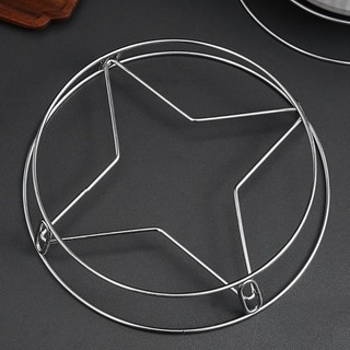 Giá để nồi nhà bếp bằng thép không gỉ 2 tầng dày, giá hấp/chảo, cách nhiệt, chống bỏng