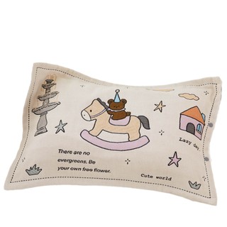 Phong Cách Mới Cotton Nguyên Chất Hoạt Hình Trẻ Em Gạc Gối 40 * 60cm Đơn Cho Bé Mẫu Giáo Học Sinh Vỏ Gối CBVC