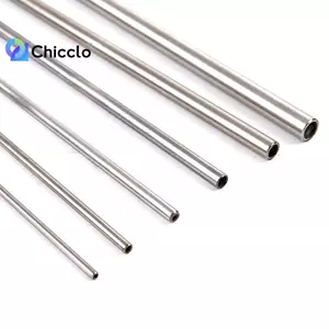 Ống mao dẫn bằng thép không gỉ 304 tròn màu bạc 250mm Ống tròn rỗng đẹp