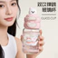Thủy Tinh Borosilicate Cao Dễ Thương Cô Gái Nhỏ Cốc Giá Trị Cao Di Động Mini Đôi Uống Bounce Ống Hút Cốc Nước