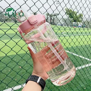 Springevenstar 2 Lít Bình Nước Có Ống Hút Nữ Bình Bé Gái Di Động Du Lịch Cốc Xe Đạp Tập Thể Dục Mùa Hè Bình Nước Lạnh Có Đánh Dấu Thời Gian Springevenstar