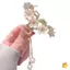 Kẹp Tóc Kim Loại Đính Ngọc Trai và Kim Cương Hoạ Tiết Hoa Nhài - Phù Hợp Để Mang Trang Trọng