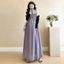 Bộ đồ bà bầu voan phiên bản Hàn Quốc kèm áo cardigan