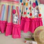 Váy bé gái 2 dây hàn quốc cao cấp cầu vồng hình thỏ dễ thương 8-20kg, đầm bé gái xòe phối bèo cho bé 1–5 tuổi