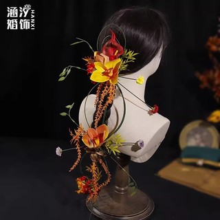 Hanxi Cô Dâu Mũ Đội Đầu Mới - Phong Cách Trung Hoa, Phụ Kiện Tóc & Makeup Cưới OH77