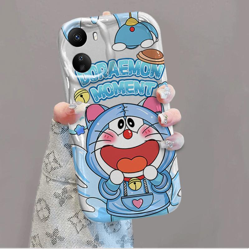 Vỏ Silicon Hoạt Hình Cho Redmi 13C / POCO C65 Vỏ Điện Thoại Mềm 3D Doremon Chống Sốc Ốp Lưng