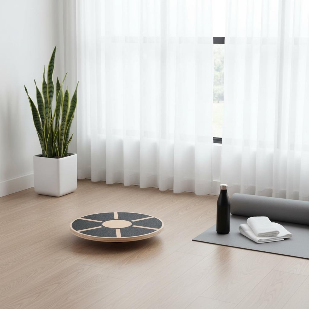 Tấm cân bằng gỗ bề mặt chống trượt, xoay 360 độ - Phù hợp cho vận động viên và người mới bắt đầu ở phòng tập thể dục tại nhà