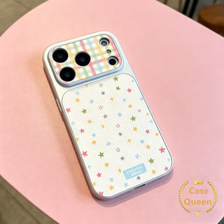 Ốp lưng hình ngôi sao nhỏ đầy màu sắc thời trang Tương thích cho IPhone XR 17 16 13 15 12 14 11 Pro Max Air 15 16 14 Plus 16 14 17 12 13 Pro Ốp họa tiết da sáng tạo sang trọng
