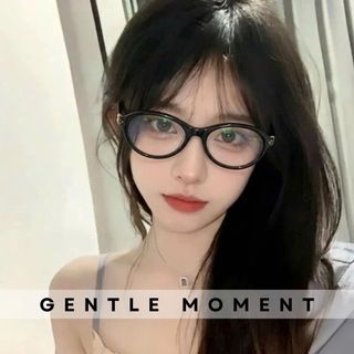 Mắt kính gọng oval GENTLE MOMENT gọng bầu dục chống ánh sáng xanh chống tia UV thời trang nam nữ GMK268