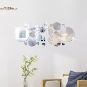 TRTR 26 Chiếc Gương Tròn 3D Acrylic Gương Treo Tường Stier DIY Phòng Ngủ Phòng Tắm Và TV Baground Phòng Stier Trang Trí Tường VN
