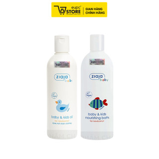 Combo Dầu Massage Cho Trẻ Từ 1 Ngày Tuổi Ziaja Baby 270ml Và Dầu Tắm Gội Dành Cho Trẻ Từ 1 Ngày Tuổi Ziaja Baby 370ml
