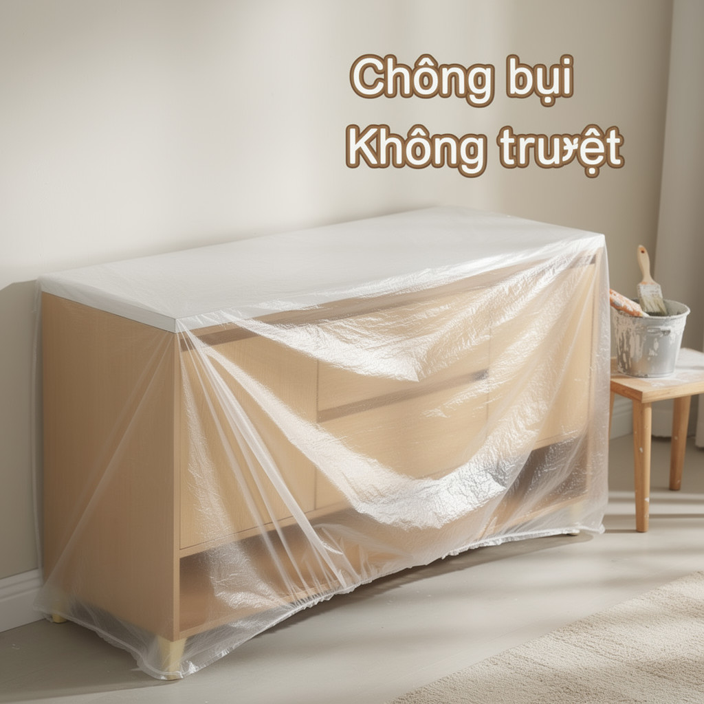 bọc giường chống bụi chống nước màng bọc trong suốt phủ nệm dùng một lần bảo quản nội thất