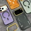Ốp điện thoại IPhone 17 Pro max Vỏ bảo vệ da từ tính Cảm giác mờ Bán trong suốt 16pro Chống sốc 15 kim loại bao gồm tất cả