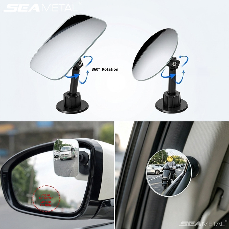 Gương chiếu hậu ô tô SEAMETAL xoay 360° điều chỉnh được độ nét cao gương an toàn góc rộng cảnh báo điểm mù gương phụ trợ đa chức năng cho ô tô