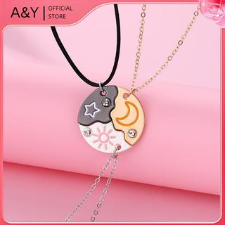 A & Y Mặt Dây Chuyền Mặt Trời và Trăng Sao - Quà Tặng BFF Thời Trang