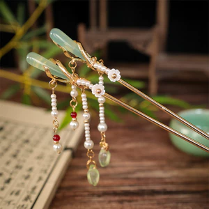 Cổ Hanfu Kẹp Tóc Tạo Kiểu Đơn Giản, Phù Hợp Sang Trọng