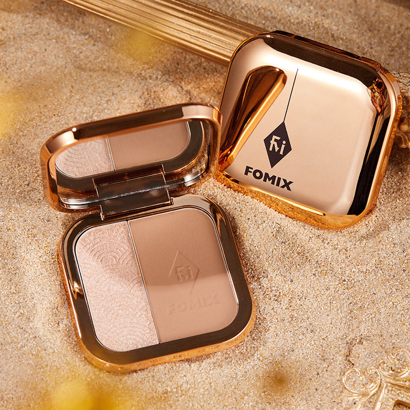【FOMIX】Palette 2 Màu Highlighter + Contour - 1 Bảng Cho Toàn Bộ Khối Mặt & Sống Mũi | Hàng Hot Bán Chạy