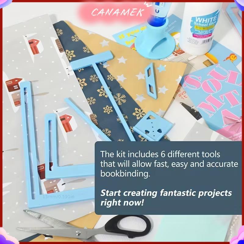 CANAMEK Bộ 6 Stencil đóng sách cho scrapbooking, làm thẻ handmade, album, tạp chí, dụng cụ thủ công