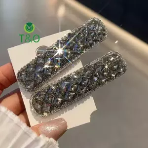 Kẹp tóc pha lê sang trọng với đá zircon sáng bóng - Thời trang và quà tặng lý tưởng