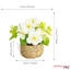 Cây trồng trong chậu Begonia nhân tạo Bó hoa giả có chậu dệt cho sân vườn ngoài trời trong nhà