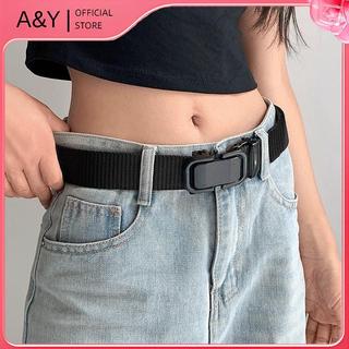 Thắt lưng nam với khóa kim loại tự động, phù hợp với quần áo thể thao và bảo hộ lao động.