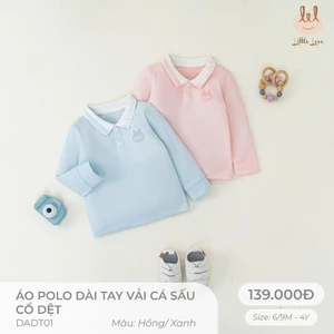 Áo Polo cá sấu dài tay cổ dệt dành cho bé Lil Little Love (DADT01)