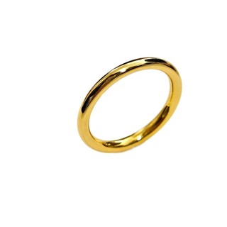 Nhẫn nữ thép không gỉ thiết kế đồng bằng, màu vàng bền đẹp, phù hợp làm trang sức thời trang