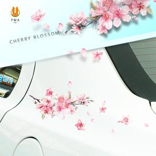 Nhãn dán xe hoa anh đào màu hồng - Decal che vết xước cho xe
