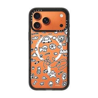 CASECASE X matsui Dog World Case Black Edge Clear Hard Từ Hút Tác Động Dành Cho Apple IPhone 12 13 14 15 16 17 Pro Max Air Plus Có Hộp