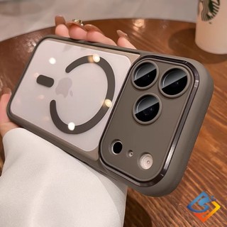 Ốp Điện Thoại Từ Tính Trong Suốt 6D Sang Trọng Cho iPhone 17Pro Max 12 13 14 15 16 Pro Max PC Vỏ Chống Sốc Có Vỏ Bảo Vệ Camera