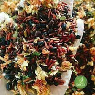 Trà hoa ngũ cốc thảo mộc 9 vị ( 500 gram) đậu đen xanh lòng, đậu đỏ, hoa nhài, cỏ ngọt, xạ đen...