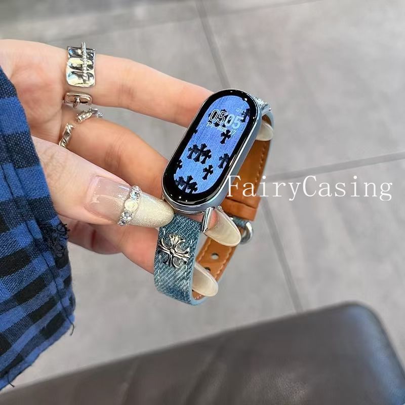 Cao Bồi Chuyển Đổi Cho Xiaomi Mi Band 9 Dây Đeo Cho Mi Band 10 Vòng Tay Gốm Cho Miband 7 6 5 4 3 Dây Đeo Tay Phụ Kiện