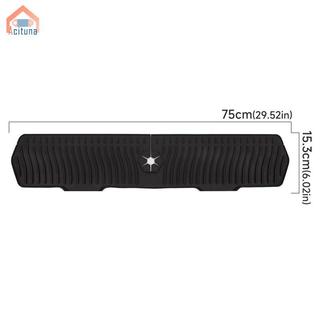 Acutuna Silicone Bồn Rửa Vòi Thảm Bồn Rửa Nhà Bếp Bắn Bảo Vệ, Tấm Thoát Nước 76cmx15.3cm Tấm Sấy Thấm Hút Cho Phòng Tắm Phòng Giặt