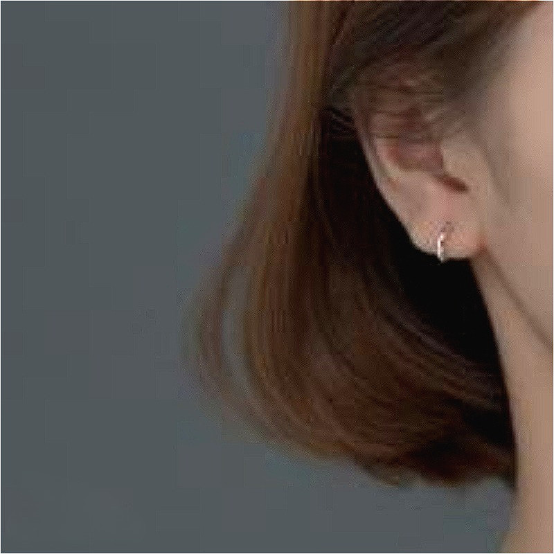 Thời Trang Cổ Điển - Bông Tai Thép Không Gỉ Khóa Tròn Đơn Giản Cho Học Sinh