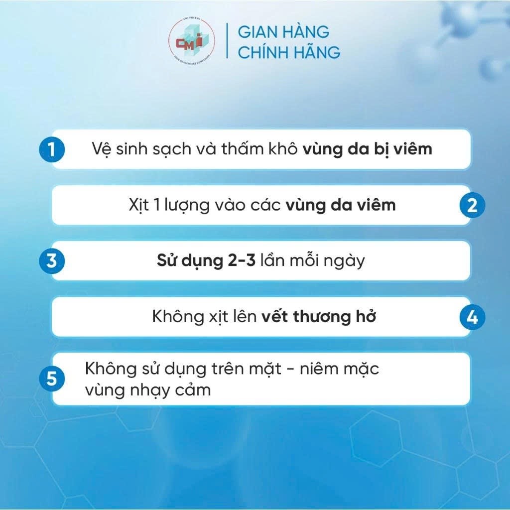 Blue Cap Spray 50ml dạng xịt hỗ trợ giảm vảy nến, viêm da cơ địa, viêm da tiết bã, viêm da dị ứng