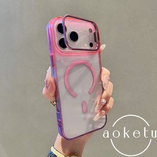 Hút từ tính gradient trong suốt thích hợp cho vỏ điện thoại Apple 17promax giá đỡ ống kính tích hợp iPhone 16 siêu mỏng 15pro / 14 / 13 bao gồm tất cả vỏ cứng chống rơi