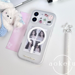 Ốp điện thoại từ tính khung có thể tháo rời họa tiết DIY sáng tạo phù hợp cho iPhone 13 14 15 16 17 Pro max mờ bao gồm tất cả vỏ chống rơi