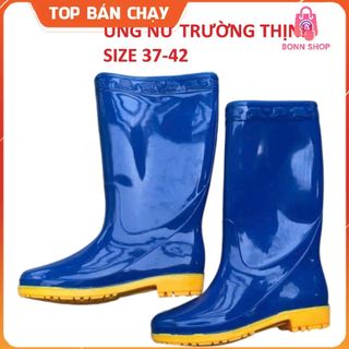 [ỦNG NỮ] Ủng lao động cho nữ size 36-43 màu xanh đế vàng, ủng đi mưa, ủng lửng trường thịnh